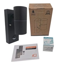 Außenleuchte GU10 Schwarz mit Bewegungsmelder IP44 LED inkl. 5W Leuchtmittel