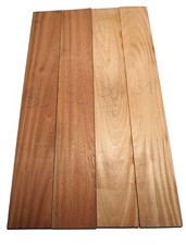 2x Mahagoni Holz Brett Massivholz DIY 137x19cm x 23mm #S1