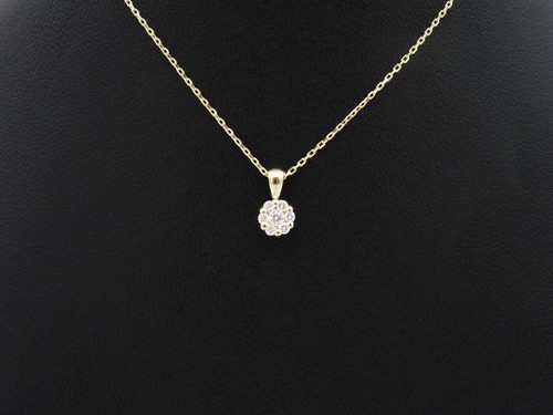 Solitär collier 585 14 k - in,