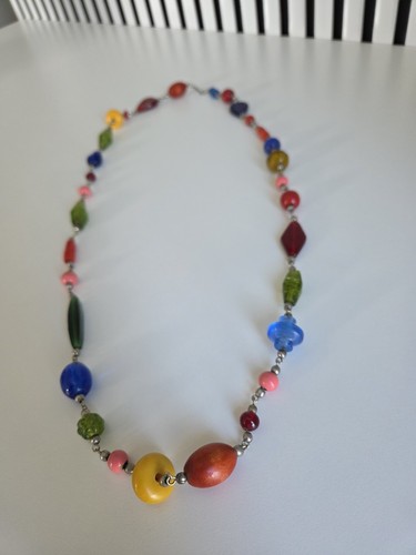 Bunte glasperlen kette mit - bunte,