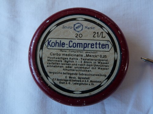 Blechdose antik kohle - antik,