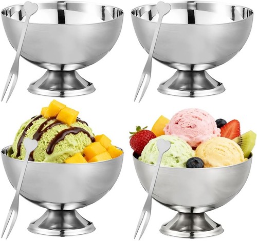 Edelstahl eisbecher 4er - eisbecher,,