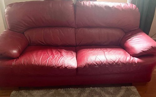 Leder couch garnitur - couch,