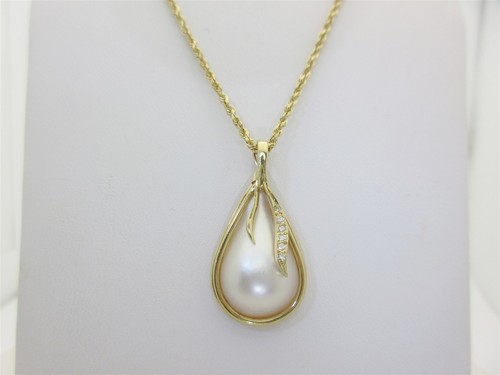 14k gold perle diamant - gold,