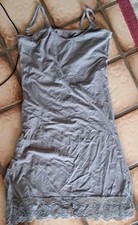 Unterkleid Jersey Noa Grau Spitze M Kleid