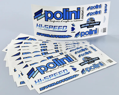 Polini blue line aufkleber - blue,