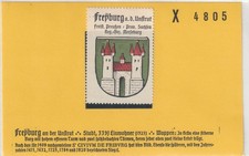 Reklamemarke Wappen von Freyburg / Sachsen-Anhalt (Q312)