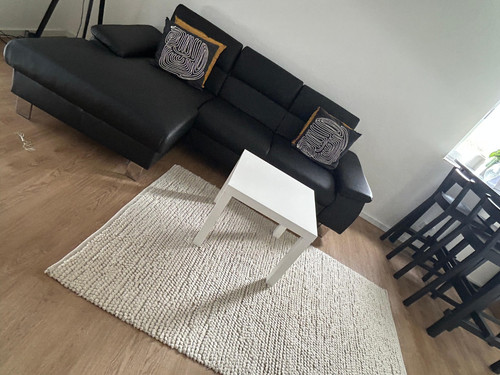 Schwarzes ecksofa mit - schwarzes,