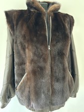 Echt nerz leder blouson d40 - leder,