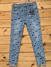 SELTENE offizielle Disney DENIM JEANS Mickey Mouse Mädchen Alter 14/15/Erwachsene S 28" W