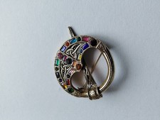 Kiltnadel rund - auch als Brosche tragbar - aus Schottland