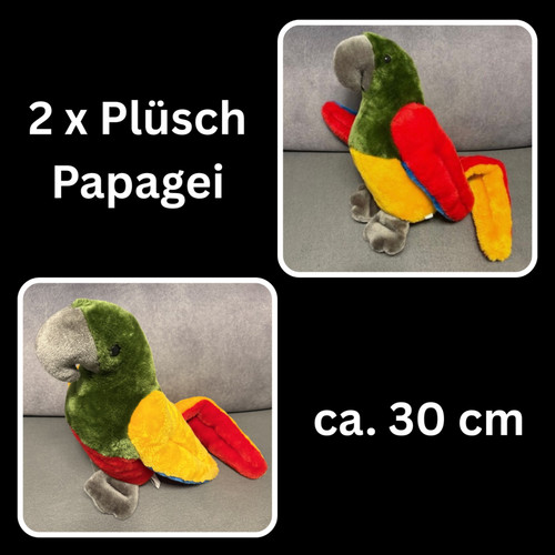 Plüsch papagei stofftier - papagei,
