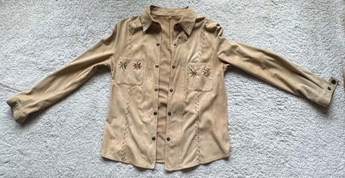 Wildleder hemd damen beige - wildleder,