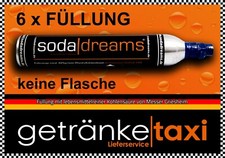 6x FÜLLUNG CO2 Zylinder Soda 425g je ca. 60l Kohlensäure E290 Tauschzylinder