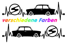 2 x Trabant 601 Trabi Aufkleber Sticker Pulsschlag Trabbi Sachsenring Logo