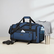 Sporttasche Reisetasche Damen Herren 40L Blau mit Nassfach Schuhfach Gym