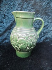 GDR Keramik Saftkrug , grün , Relief Blätter , DDR Keramik