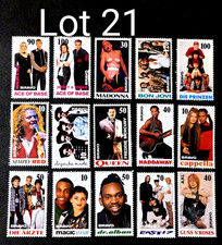 15x BRAVO Prominente Schauspieler Sänger Künstler Lot Sammlung Posten Briefmarke