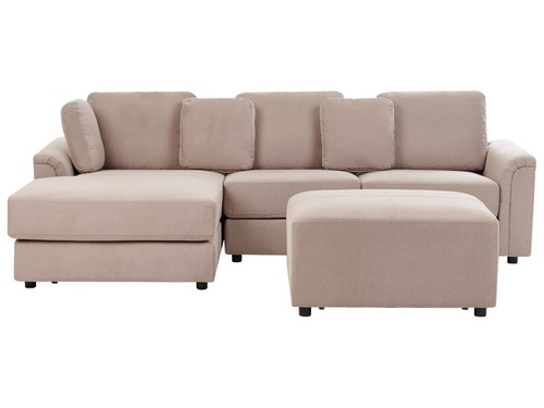 Ecksofa mit ottomane - ottomane, stoff