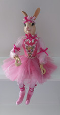 Katherines Collection Kaninchen Hase pink rosa Ostern Osterdeko Figur Puppe Doll