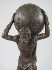 Bronzefigur atlas mit - bronzefigur,