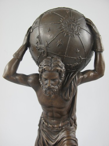 Bronzefigur atlas mit der - atlas,