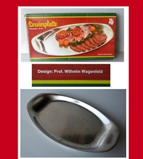 Wagenfeld Servierplatte Bratenplatte Cromargan nr. 524 in originalem Behälter