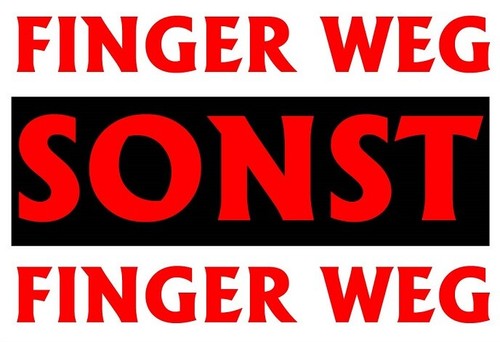 Aufkleber sticker finger weg - sticker,