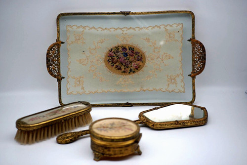 Vintage waschtisch set messing - set,