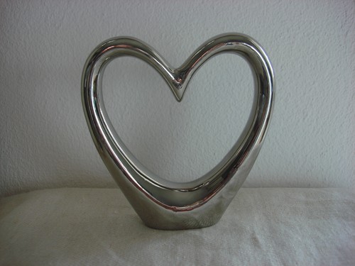 Herz silber deko aus - herz,