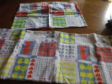 Kinderbettwäsche Kopfkissen Bettbezug Zahlen Buchstaben blau/rot/gelb