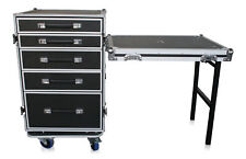Transportcase 5 Schubladen +Tisch Flightcase Rollen Rack Messe BBQ Handwerk