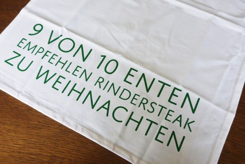 Geschirrtuch mit spruch weiß - spruch,