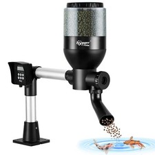 Futterautomat Teich Large Programmierbarer Fischfutterautomat Outdoor mit LCD...