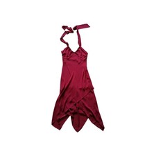 Party Kleid Abendkleid dunkelrot bordeaux Neckholder midi Neu!