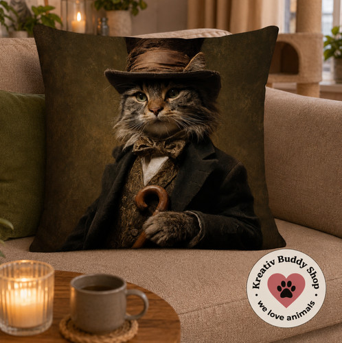 Kissen füllung kater katze - +,