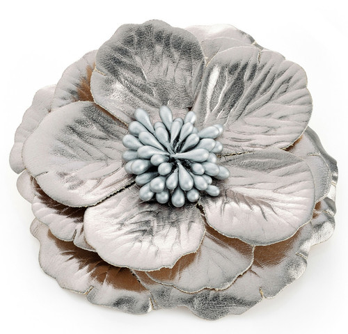 Grau blume fascinator - grau,