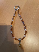 Handykette Handyschlaufe aus Kristallperlen Handarbeit mit Anhänger Lanyard