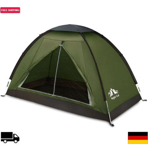 Night cat person camping - night,