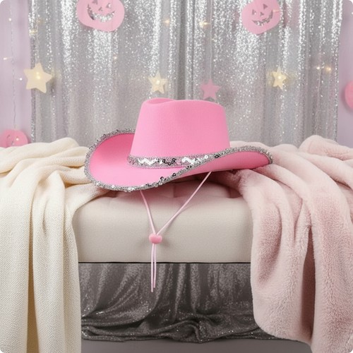 Cowboyhut mit pailletten - cowboyhut,