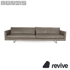 Montis Axel Leder Viersitzer Grau Sofa Couch