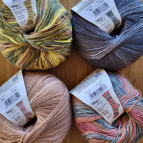 4x150g sockenwolle fädig - 4x150g,