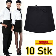 10x Schwarz Vorbinder Schürze