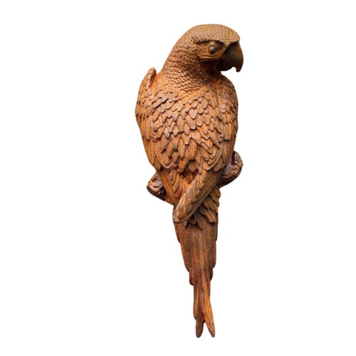 Gartenfigur papagei edelrost - gartenfigur,