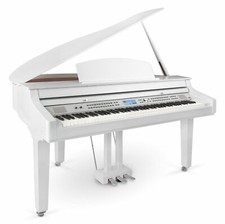 88 Tasten Digital Flügel E-Piano Begleitung 3 Pedale 1200 Sounds Bluetooth weiß