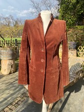 Damen Windsor Gehrock Blazer braun neu 36 38 S Cord Longblazer