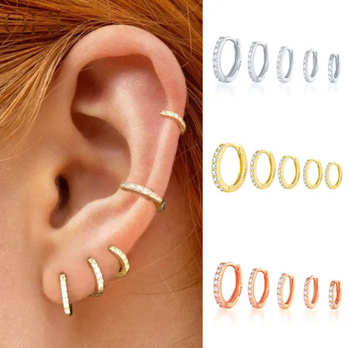 Creolen mit zirkonia sterling - creolen,