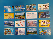 16 russische Telefonkarten mit verschiedenen Motiven