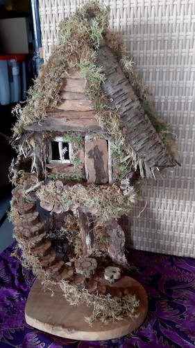 50cm echt moos holz feenhaus - echt,