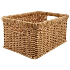 Aufbewahrungsbox Regalbox 34x24x17 cm Aufbewahrungskorb Korb Regalkorb Rattan DE
